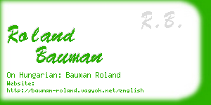 roland bauman business card